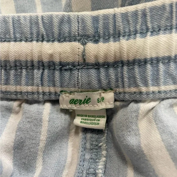 Aerie blue and white stripper cotton shorts, ver soft and light weight. - Picture 2 of 5